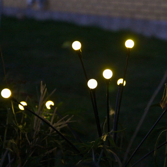 Lyng solcelle lampe med 8 pærer