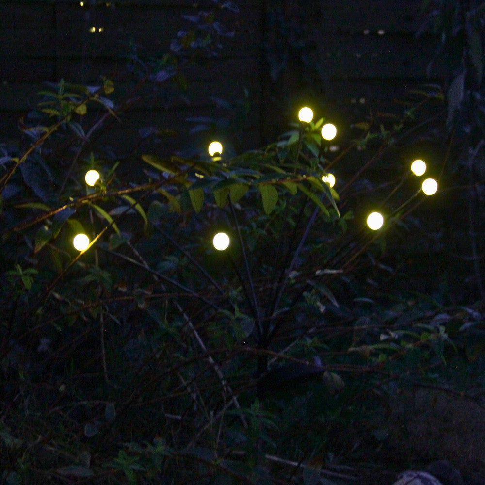 Lyng solcelle lampe med 8 pærer