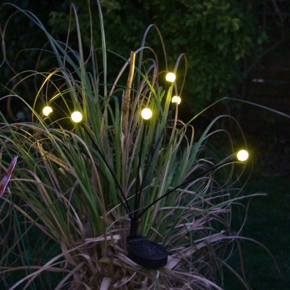 Lyng solcelle lampe med 6 pærer